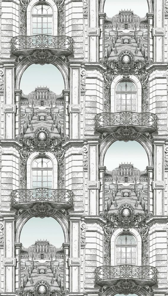 Papier peint panoramique Architecture Balcon gris - The Wall 2 d'A.S. Création | Réf. AS-393111