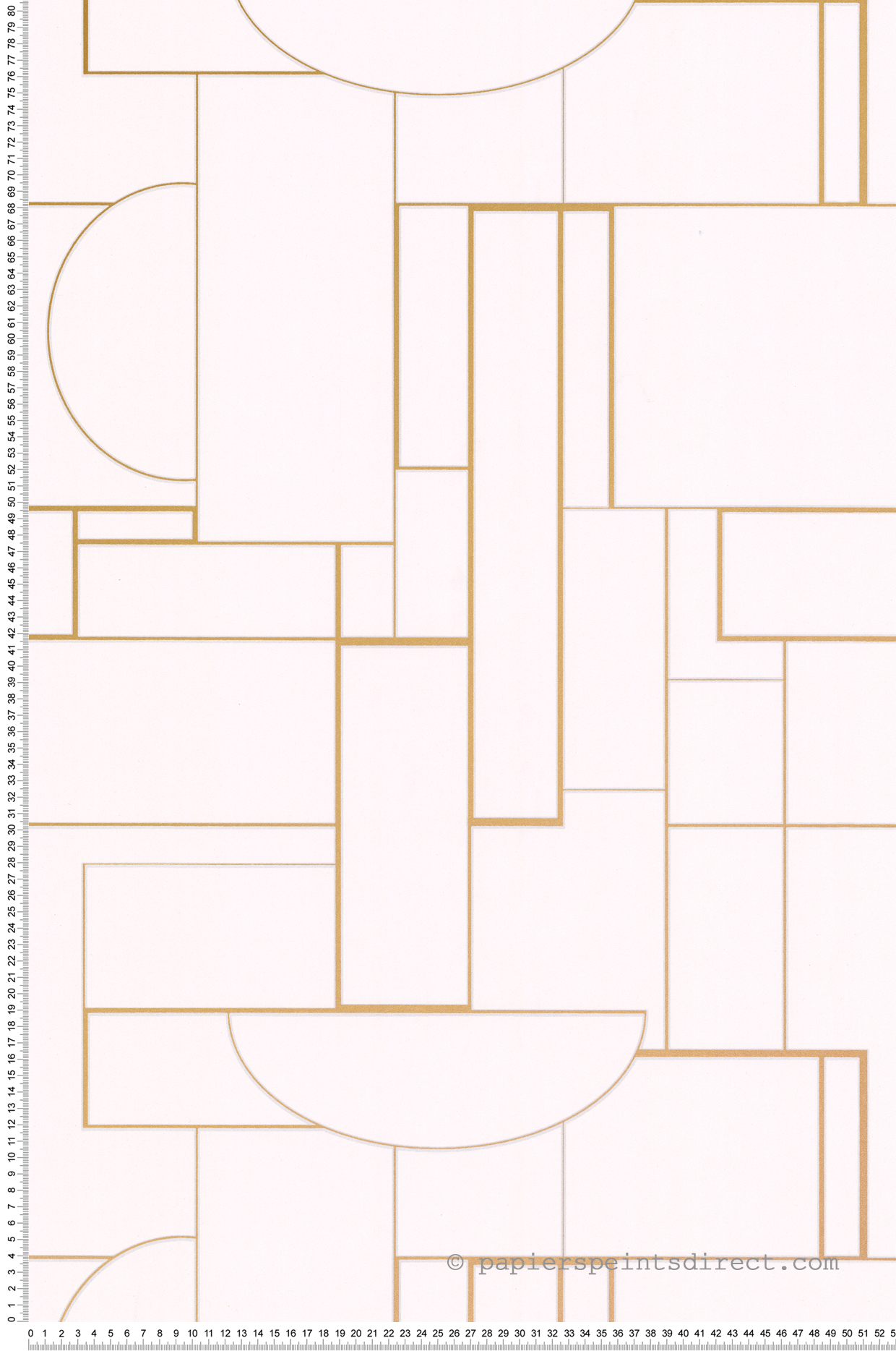 Papier peint Géométrique Color Block écru rosé - Séjours & Chambres de Lutèce | Réf. LTC-51223106