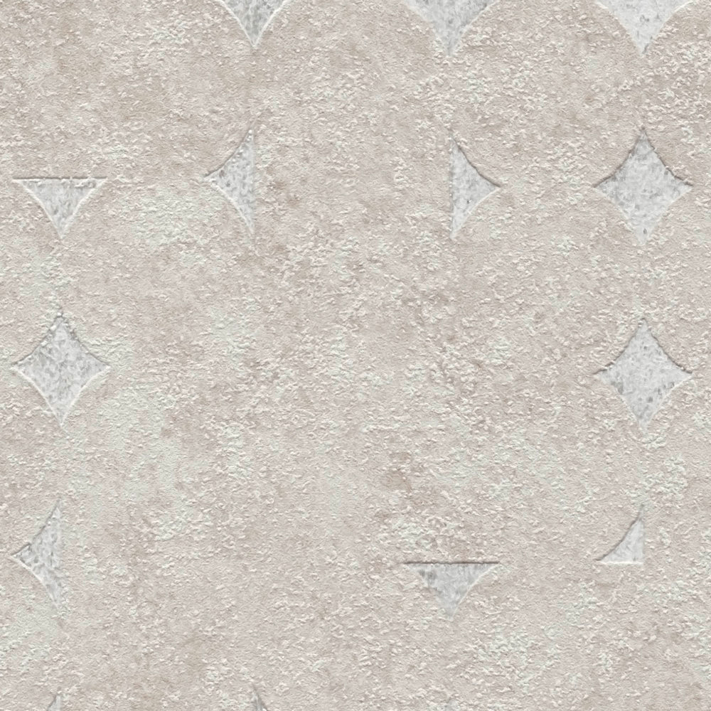 Papier peint Mosaîque Arrondie beige argenté - Stories of Life d'A.S. Création AMB3 | Réf. AS-396563