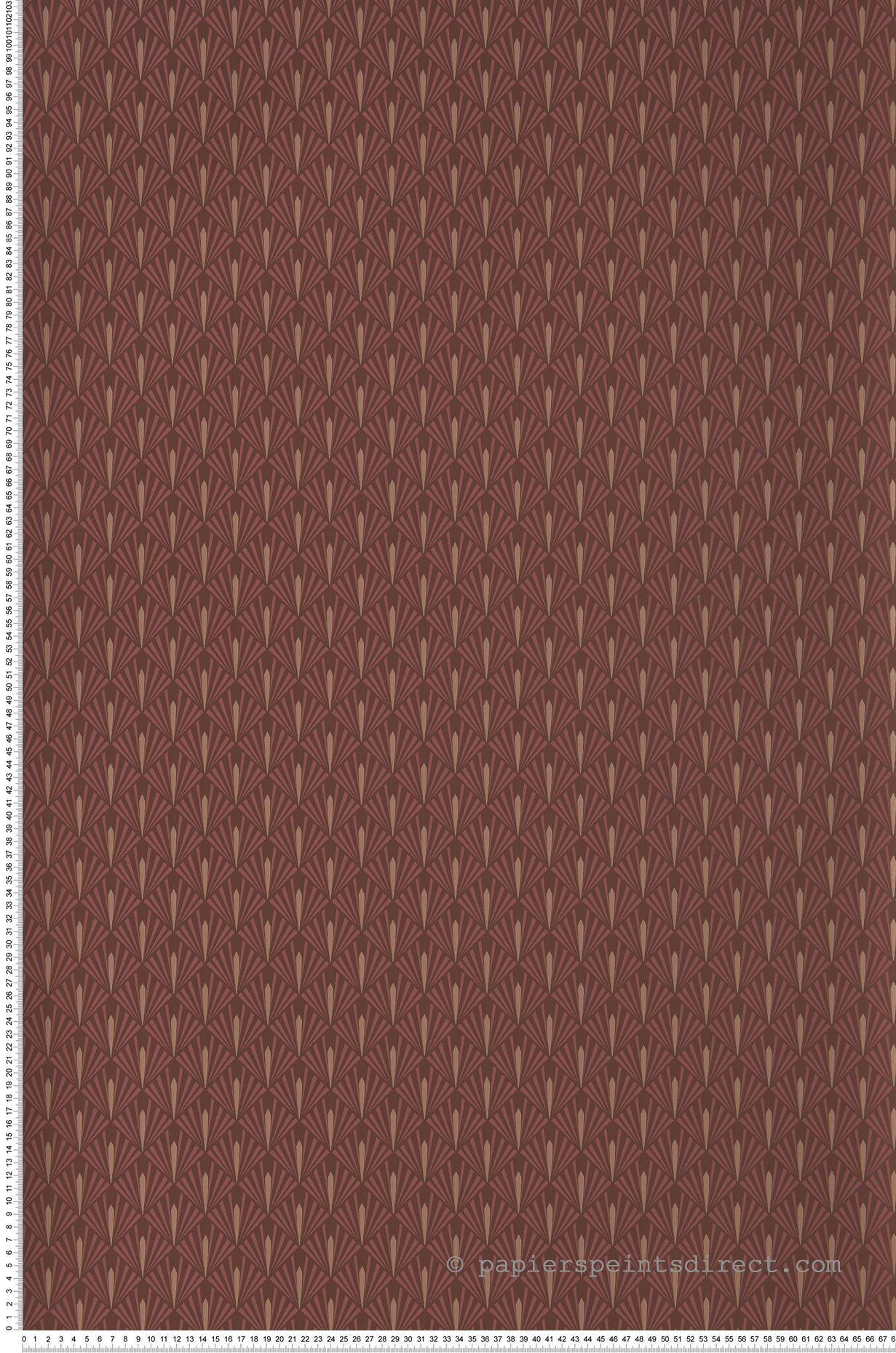 Papier peint Art Déco Stein terracotta - Delta de Casamance | Réf. CAS-B73920844