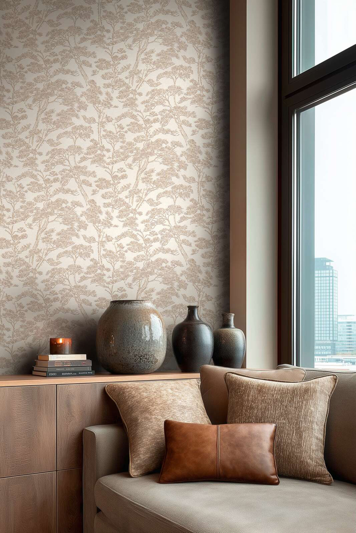 Papier peint Japonais Naturel Pins beige - Vibes & Styles d'A.S. Création AMB2| Réf. AS-790012