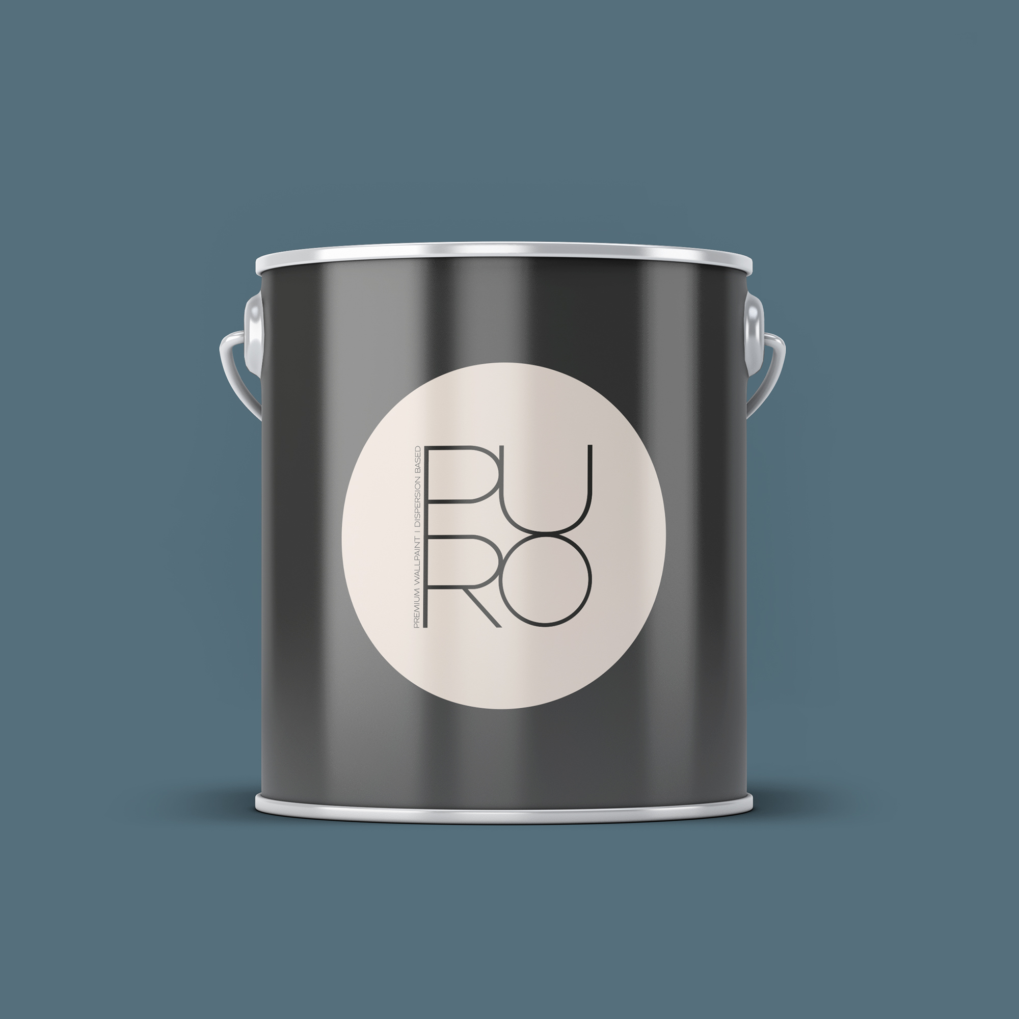 Image d'un pot de 2,5 litres de peinture Puro bleu, vert bluish petrol - c3012