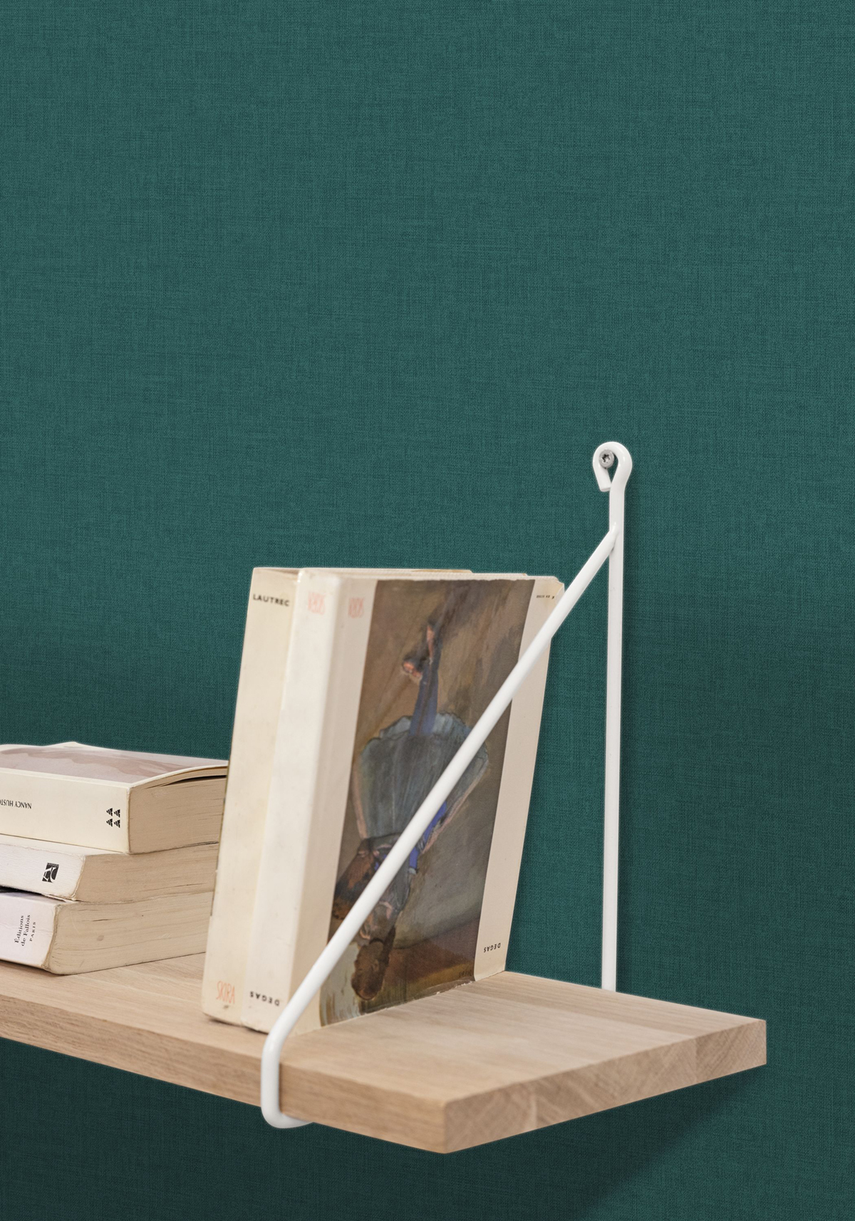 Papier peint Uni Lin vert lichen - Les Minis Mondes de Casélio | Réf. MNM100607312