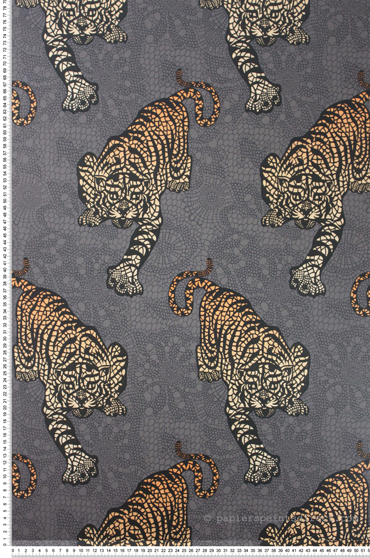 Papier peint Tigre Mandala marron et doré - The Wallpaper Collection de Matthew Williamson | Réf. OSB-W6542-01