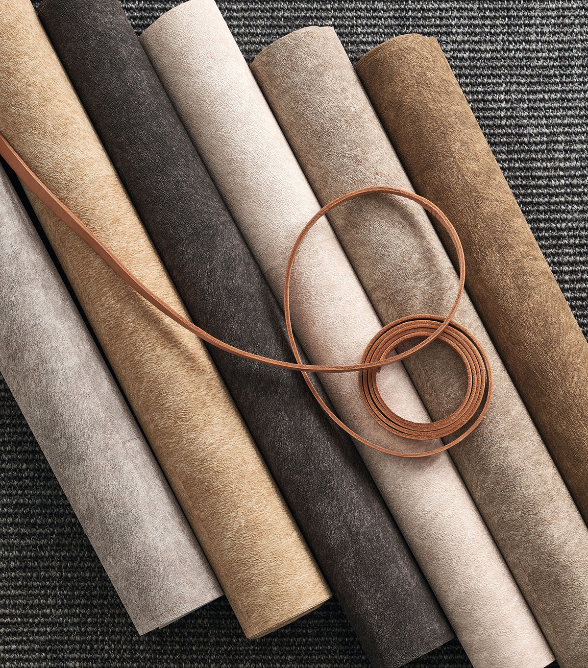 Papier peint Fourrure Géométrique Western taupe - Leathers de Casadéco | Réf. LEAT87172408