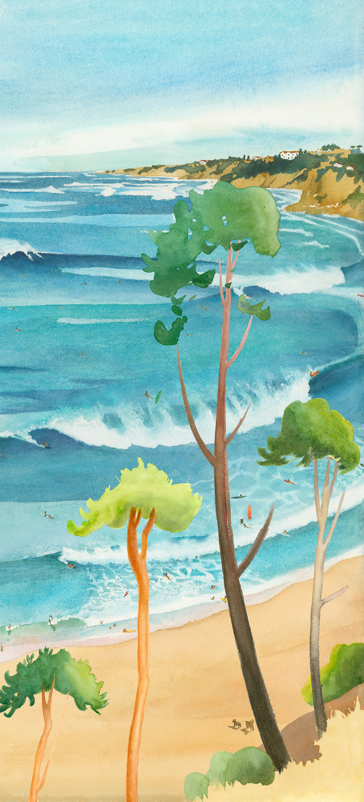 Papier peint panoramique Surf Landes C - 7/8/9 - Isidore Leroy