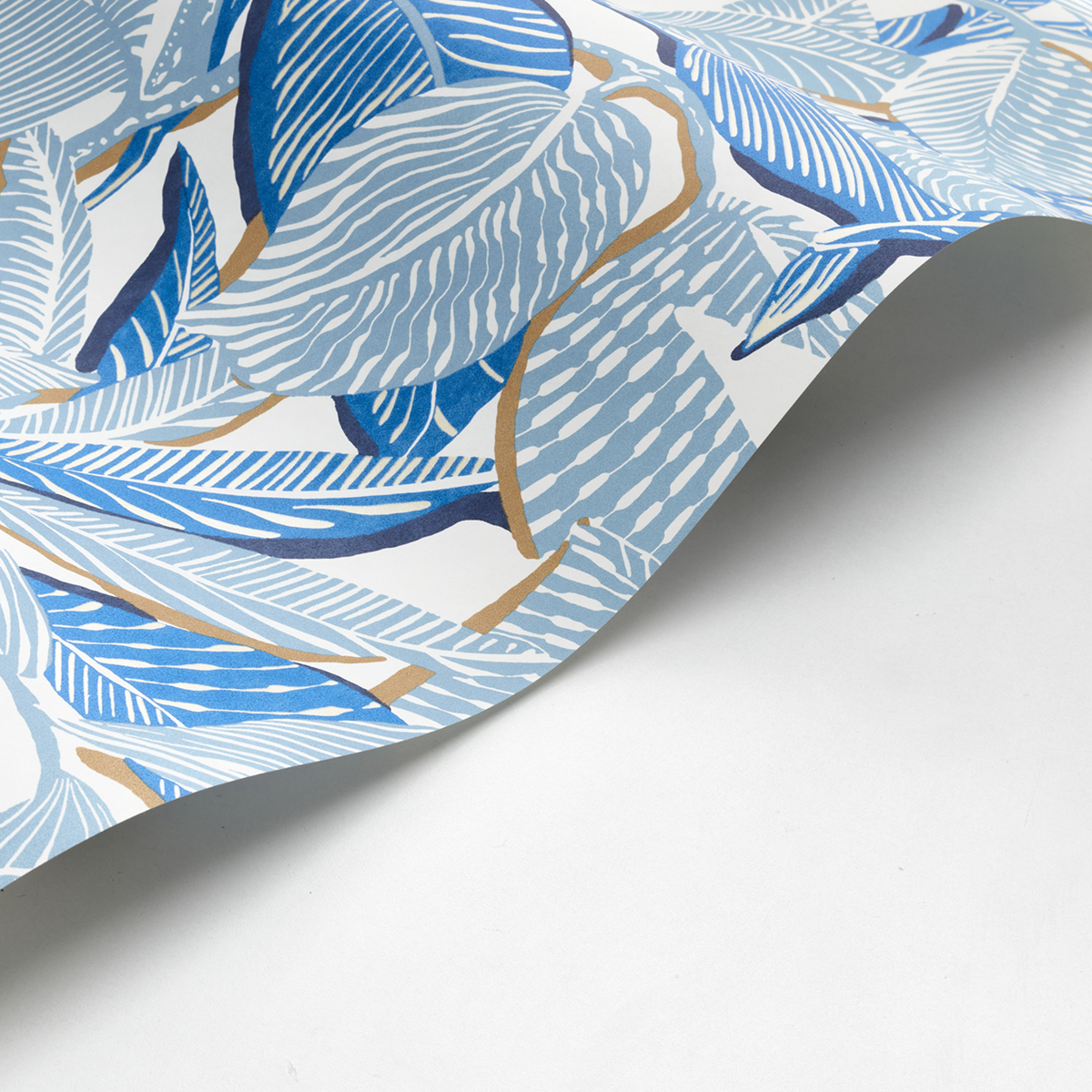 Papier peint Feuillage Riviera bleu roi et gris - Méditerranée de Casadéco AMBV | Réf. MEDI87416637