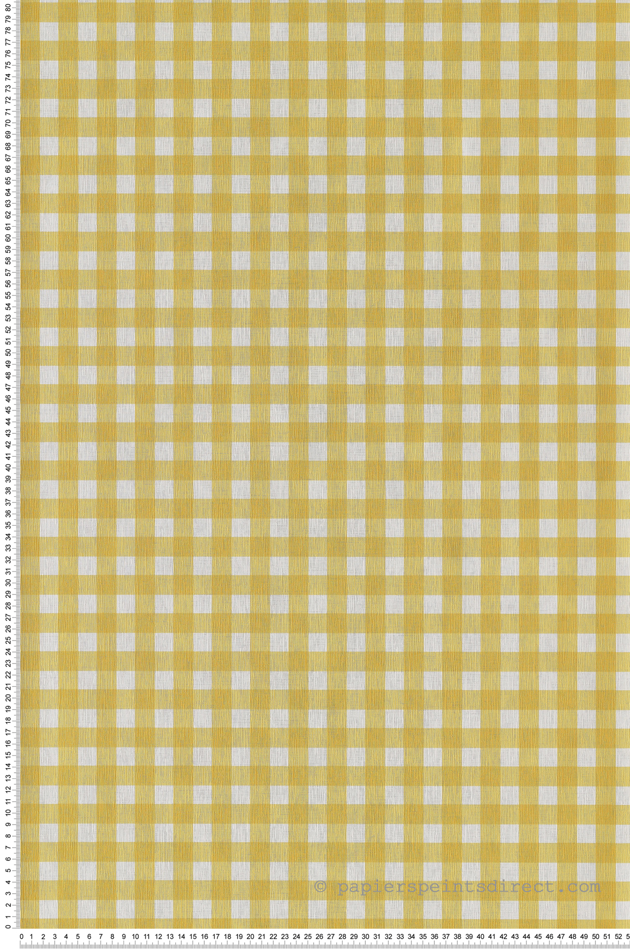 Papier peint Vichy Marmelade jaune - Au Bistrot d'Alice de Casélio | Réf. BIS100662020