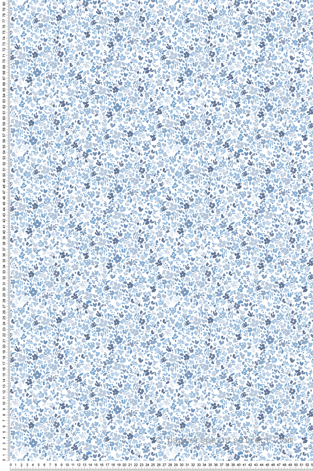 Papier peint Semis Floral bleu - Mini Prints de Lutèce | Réf. LTC-G56668