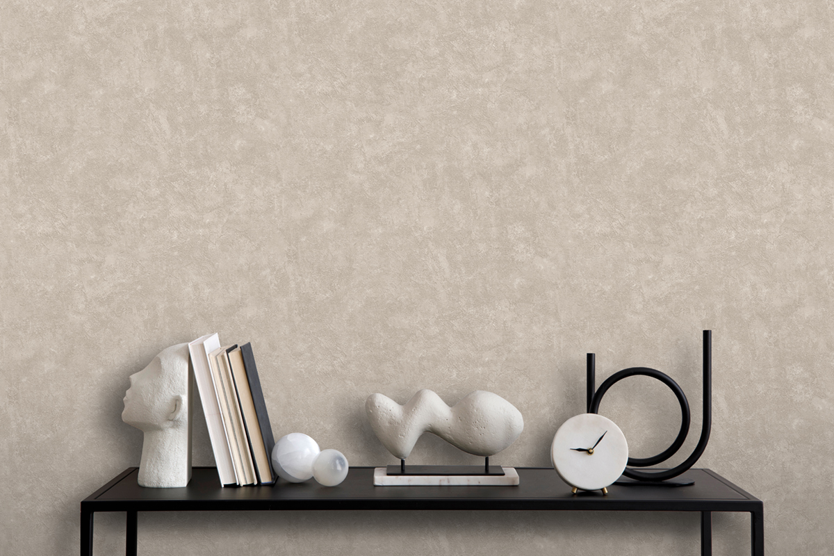 Papier Peint Uni Béton Ciré taupe - Artifice d'Ugépa | Réf. UGP-M79608