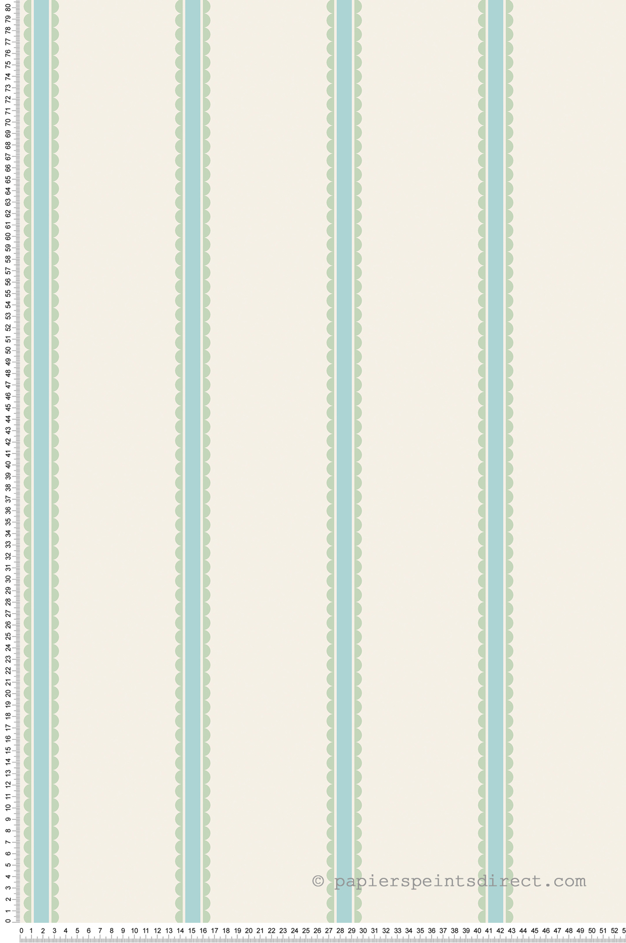 Papier peint Rayures Arrondi Enfant bleu vert - Imagine de Lutèce | Réf. LTC-DL27573