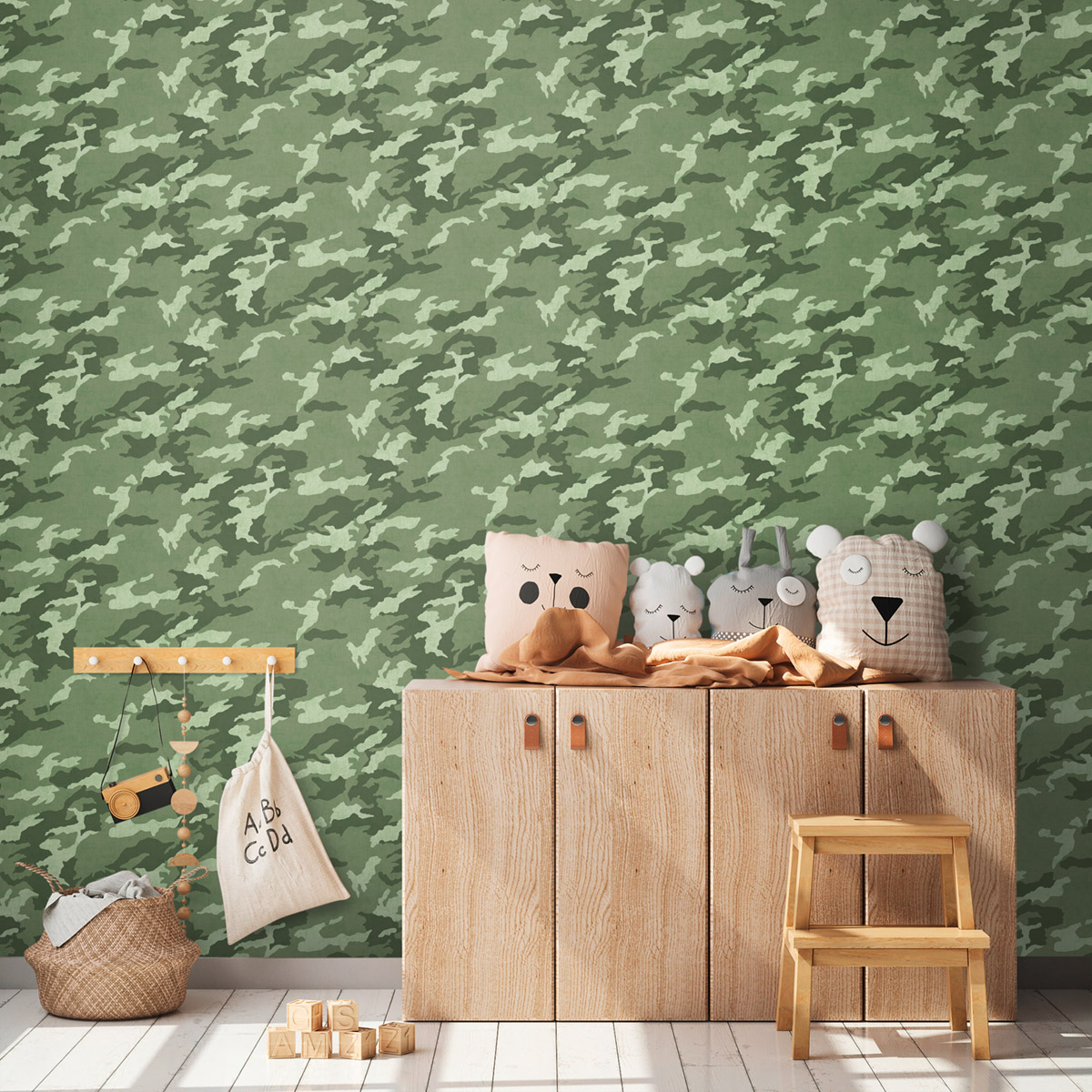 Papier peint Camouflage Militaire vert - Lilly & Luis d'A.S. Création AMB2 | Réf. AS-771731