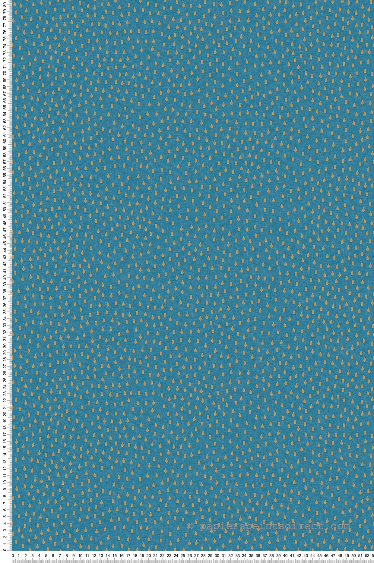 Papier peint Goutte Ondée bleu et doré - Bohème de Casélio | Réf. BOM103166702