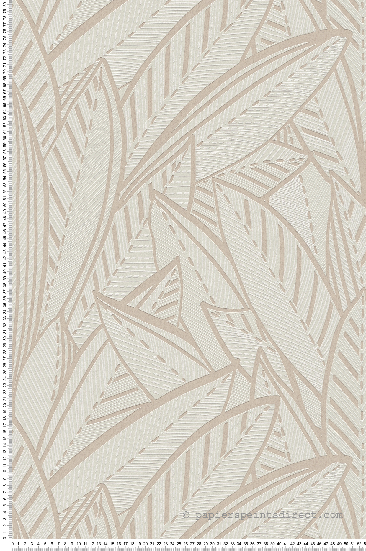 Papier peint Feuille Art Déco gris nacré - French Affair d'A.S. Création | Réf. AS-399333