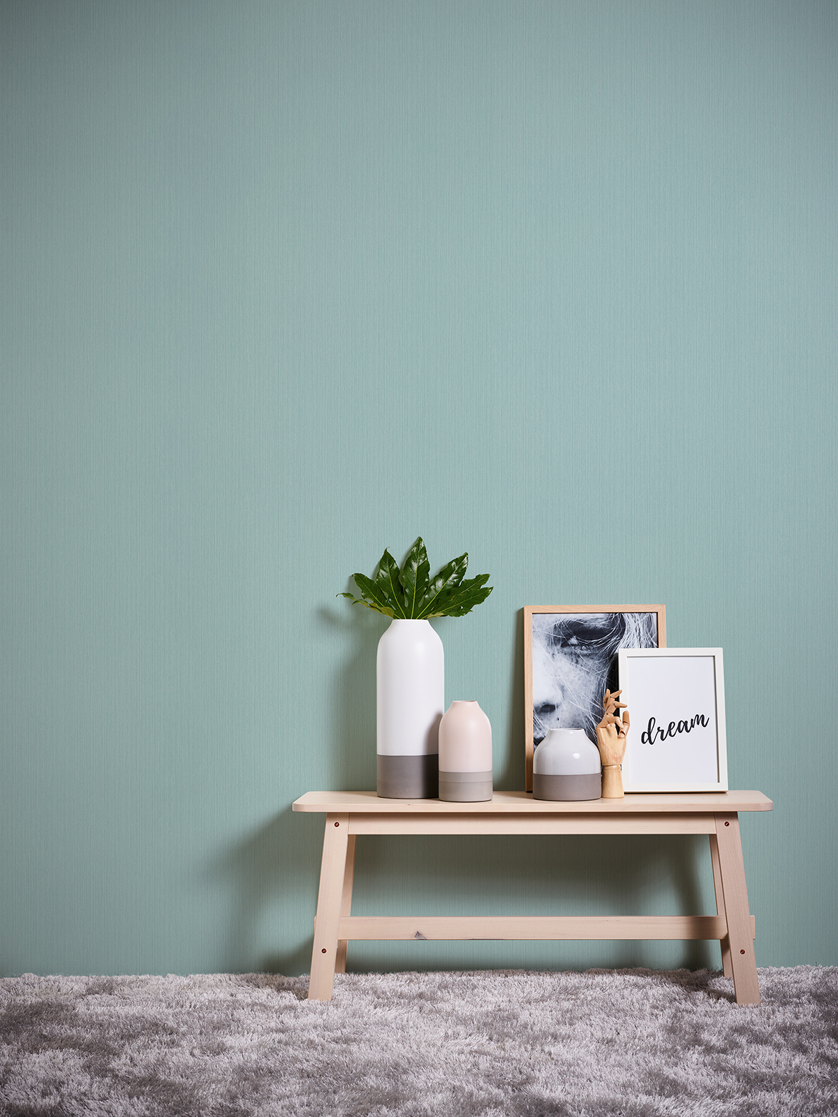 Papier peint Faux Uni Tissu vert d'eau - Change is good de Michalsky | AMB Réf. MC-37987-6