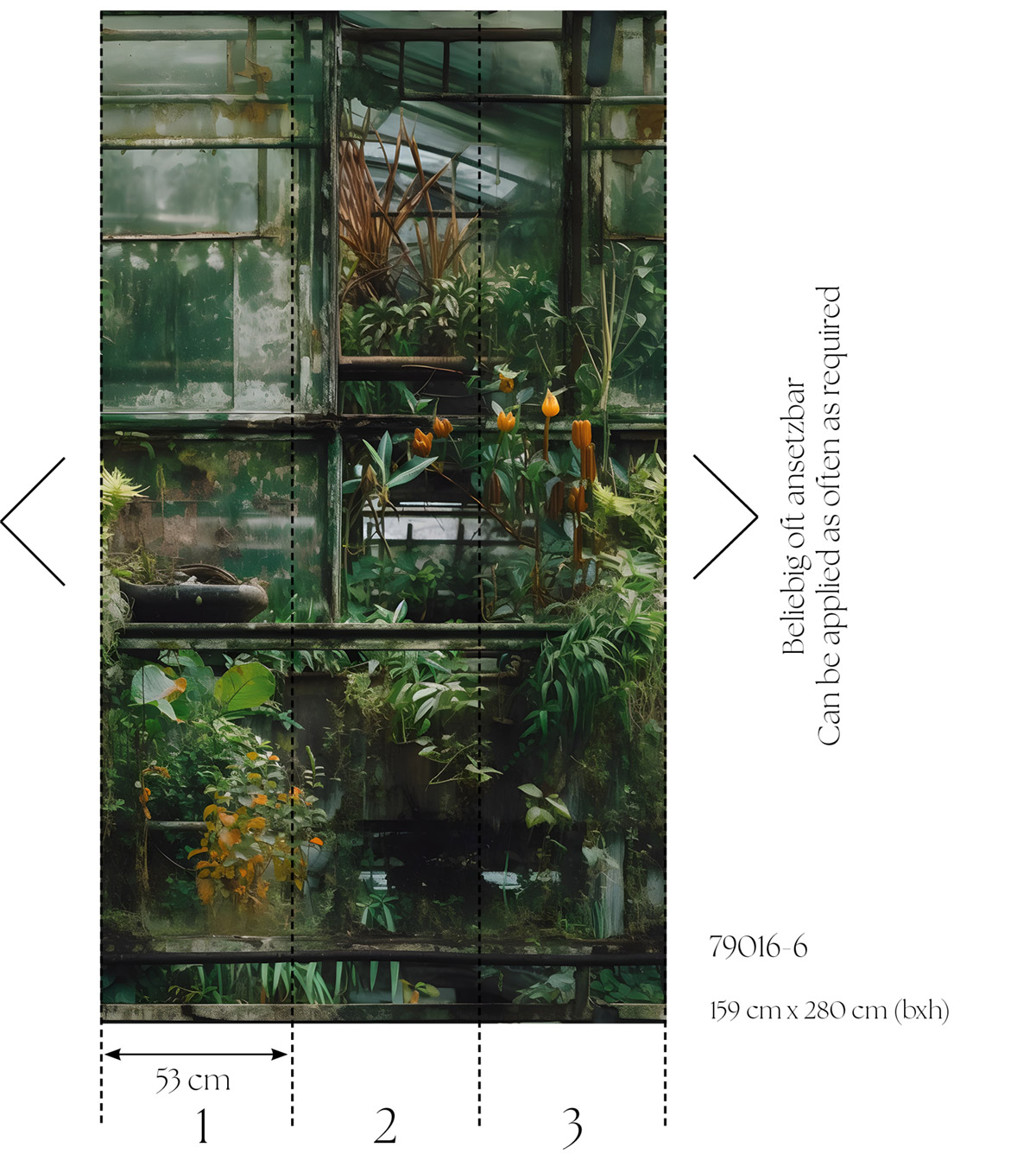 Papier peint panoramique Plante Botanical Haven - Metropolitan Stories 4 Hot Spots d'A.S. Création AMB2| Réf. AS-790166