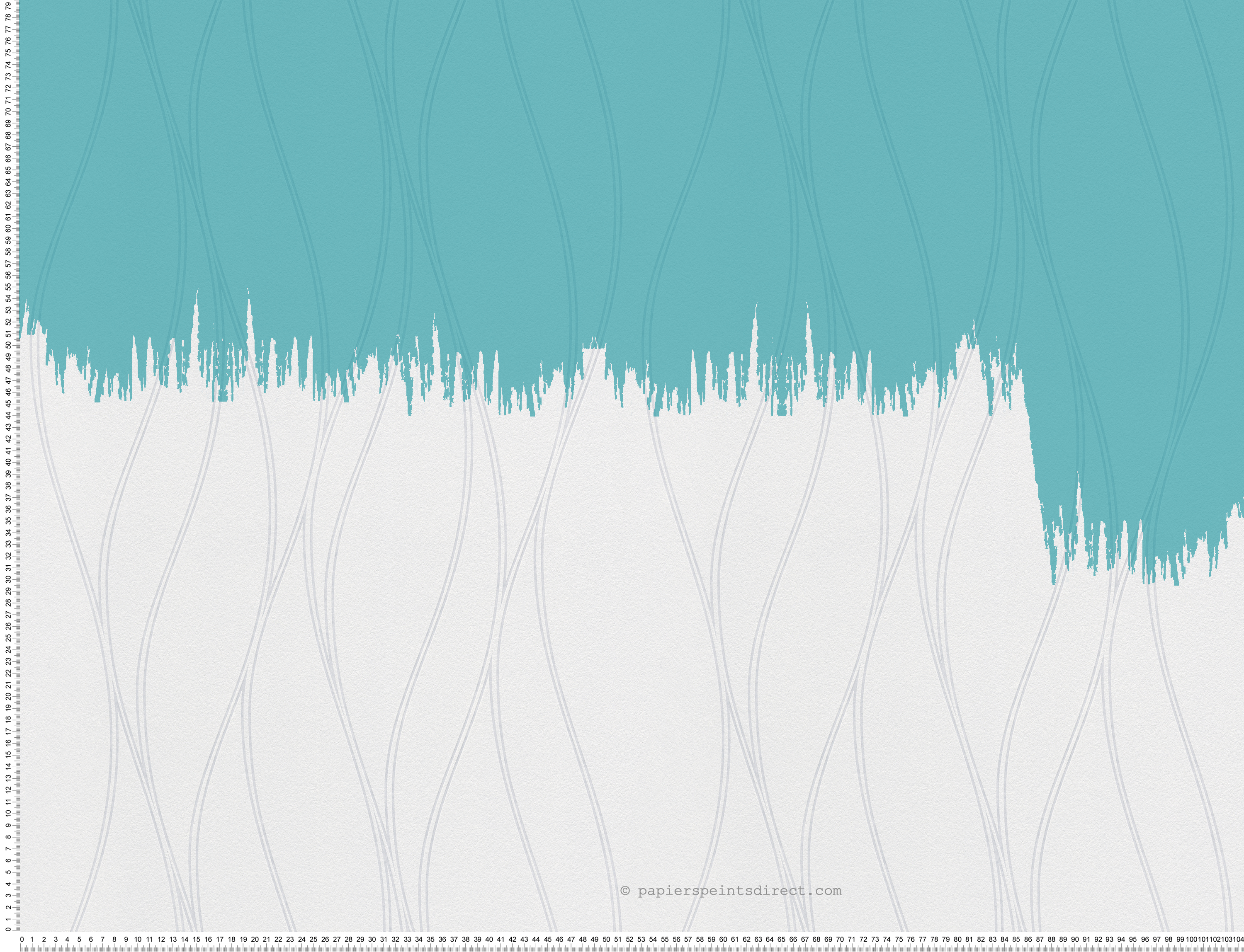 Lignes doubles courbées - Papier peint à peindre GO de Montécolino