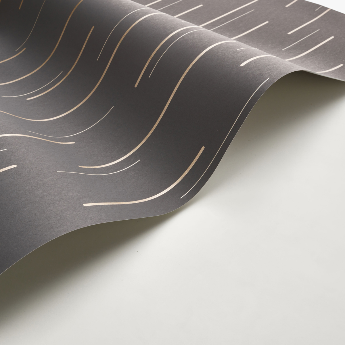 Papier peint Tracé Suspension Métallisé anthracite doré - Alchimie de Casadéco AMB4| Réf. ALMI89919078