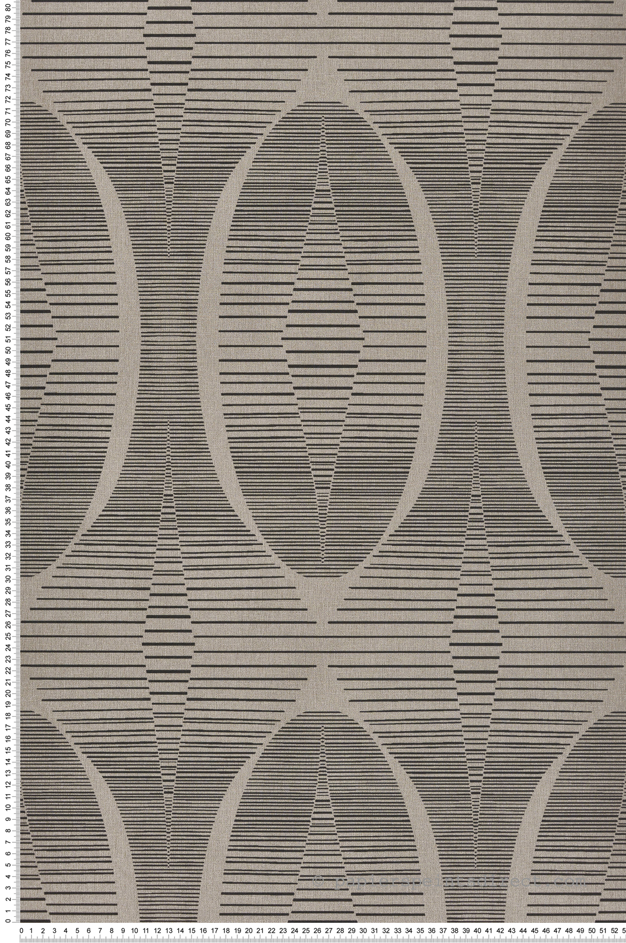 Papier peint Illusion 3D Graphique Adélaide taupe - Villa Rosalie de Lutèce | Réf. LTC-51223407