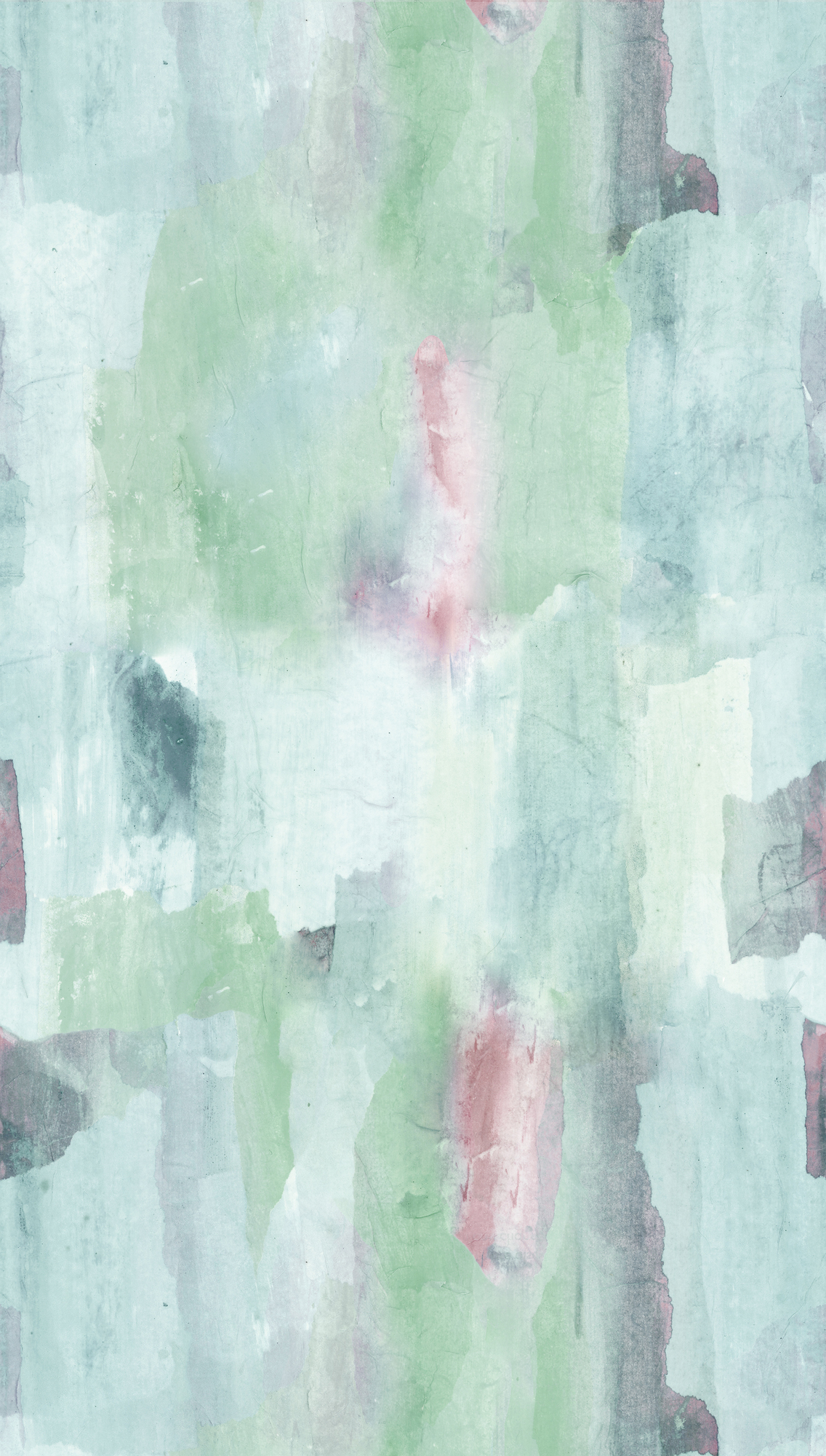 Papier peint panoramique Mur Aquarelle vert rose - Anna D'Andrea d'A.S. Création | Réf. 782071