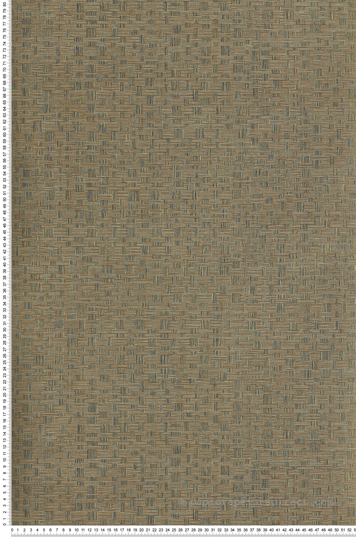 Papier peint Tissage Tonnet brun olive doré - Romance de Masureel | Réf. MAS-ROM302