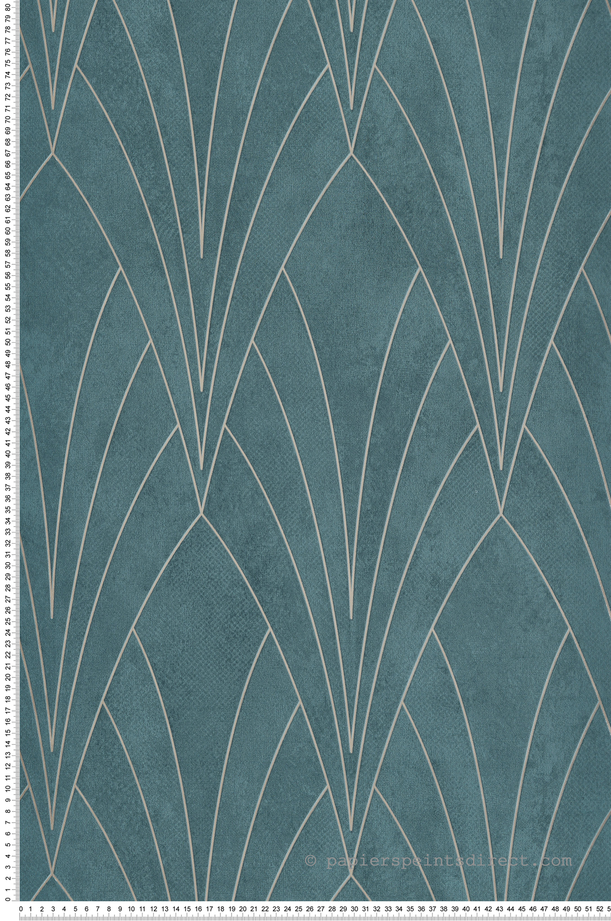 Papier Peint Grand Motif Art Déco canard argenté - Elégance d'Ugépa | Réf. UGP-L85604