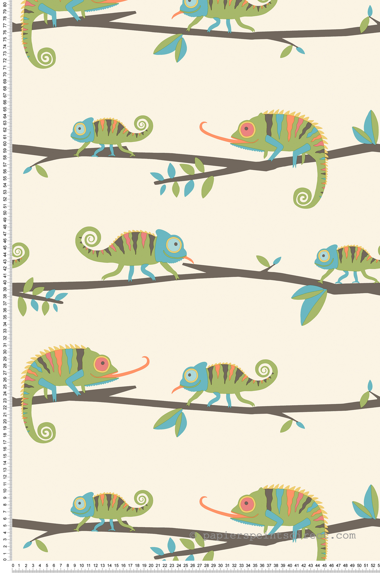 Papier peint Kaméléon Nature vert - Imagine de Lutèce | Réf. LTC-DL27559