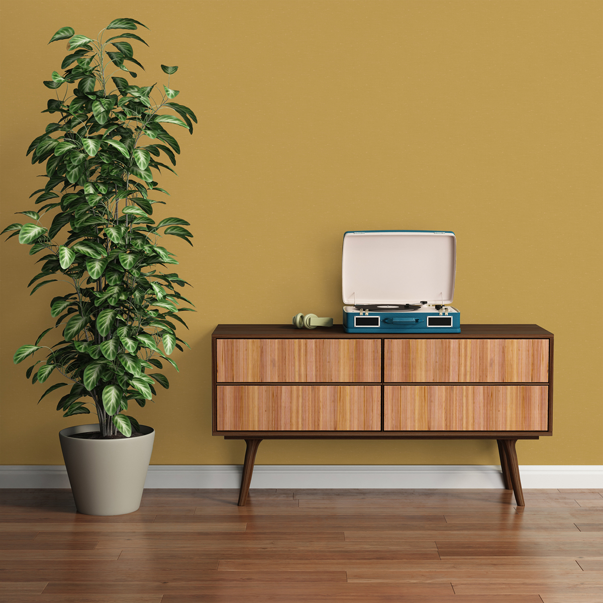 Papier peint Faux Uni Maille moutarde - Bensimon 2 de Lutèce AMB2 | Réf. LTC-51201202