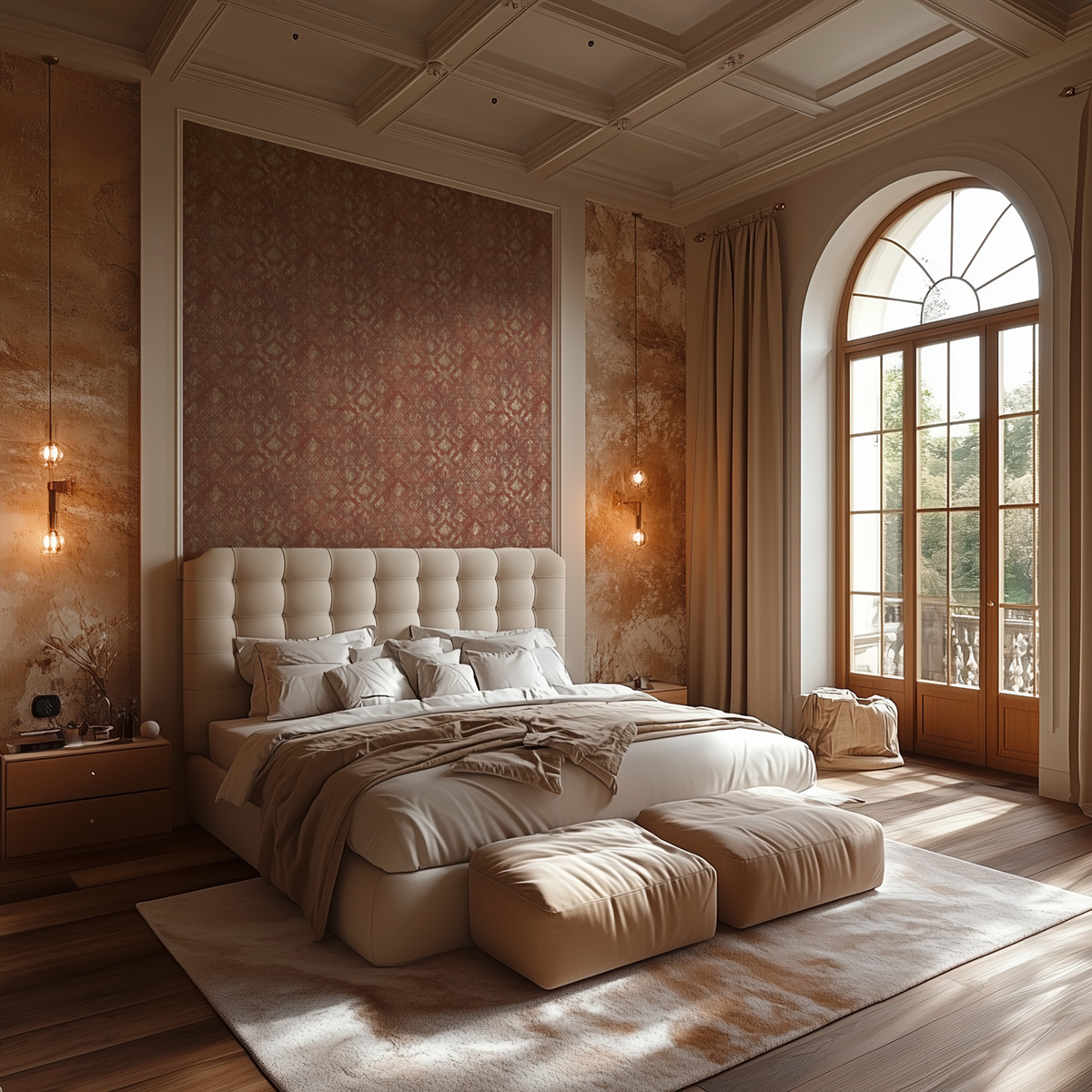 Papier peint Baroque Chic Versailles brique doré - Metropolitan Stories 4 Hot Spots d'A.S. Création | Réf. AS-786723