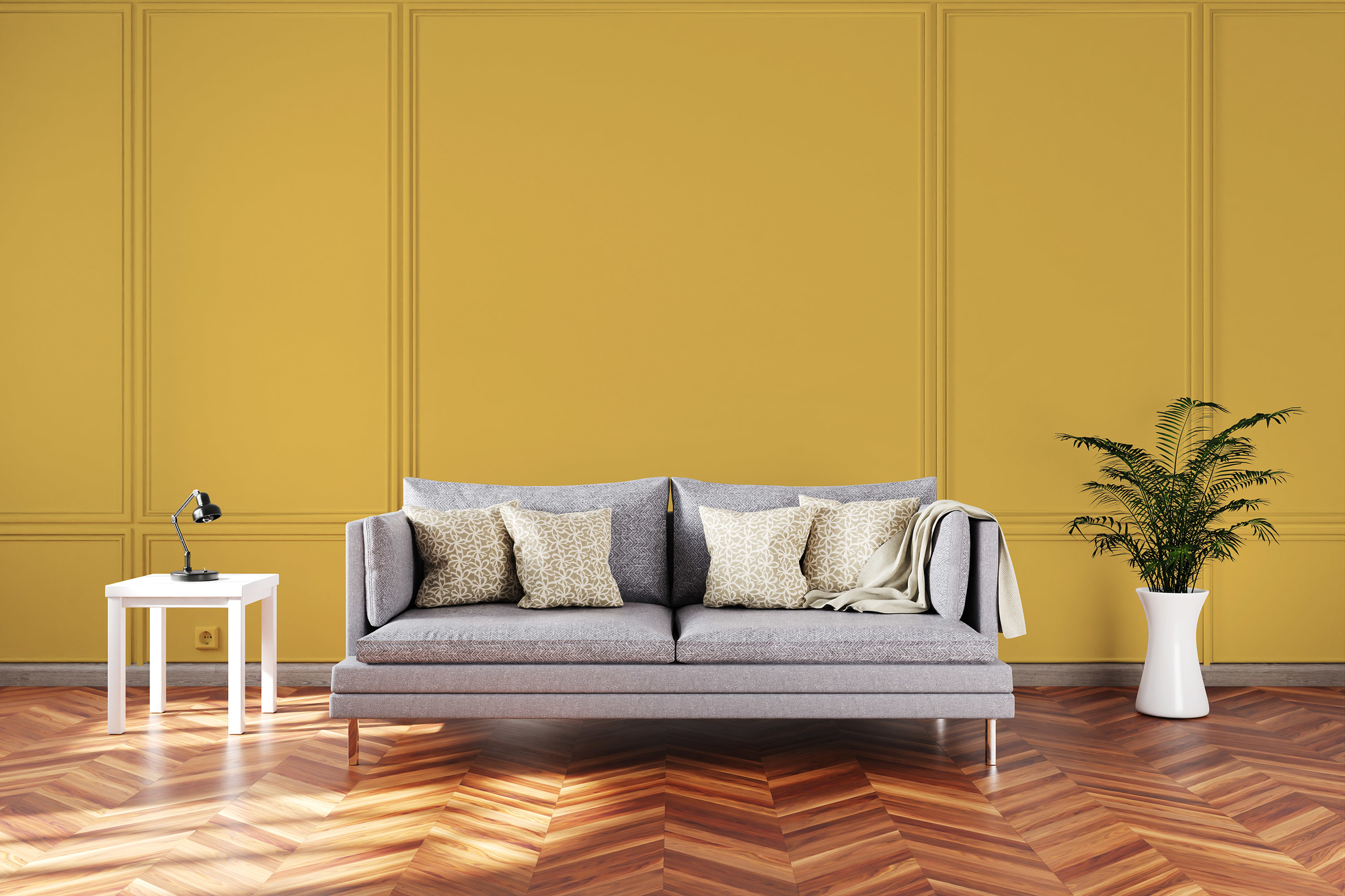 Image d'un pot de 1 litre de peinture Puro jaune sunny yellow - c8003