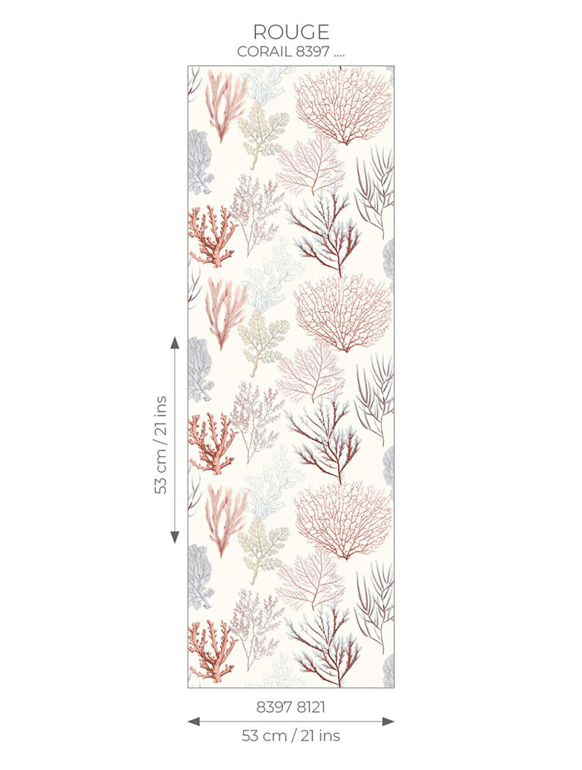 Papier peint Marin Corail rouge - Seaside de Casadéco | Réf. SEAS83978121