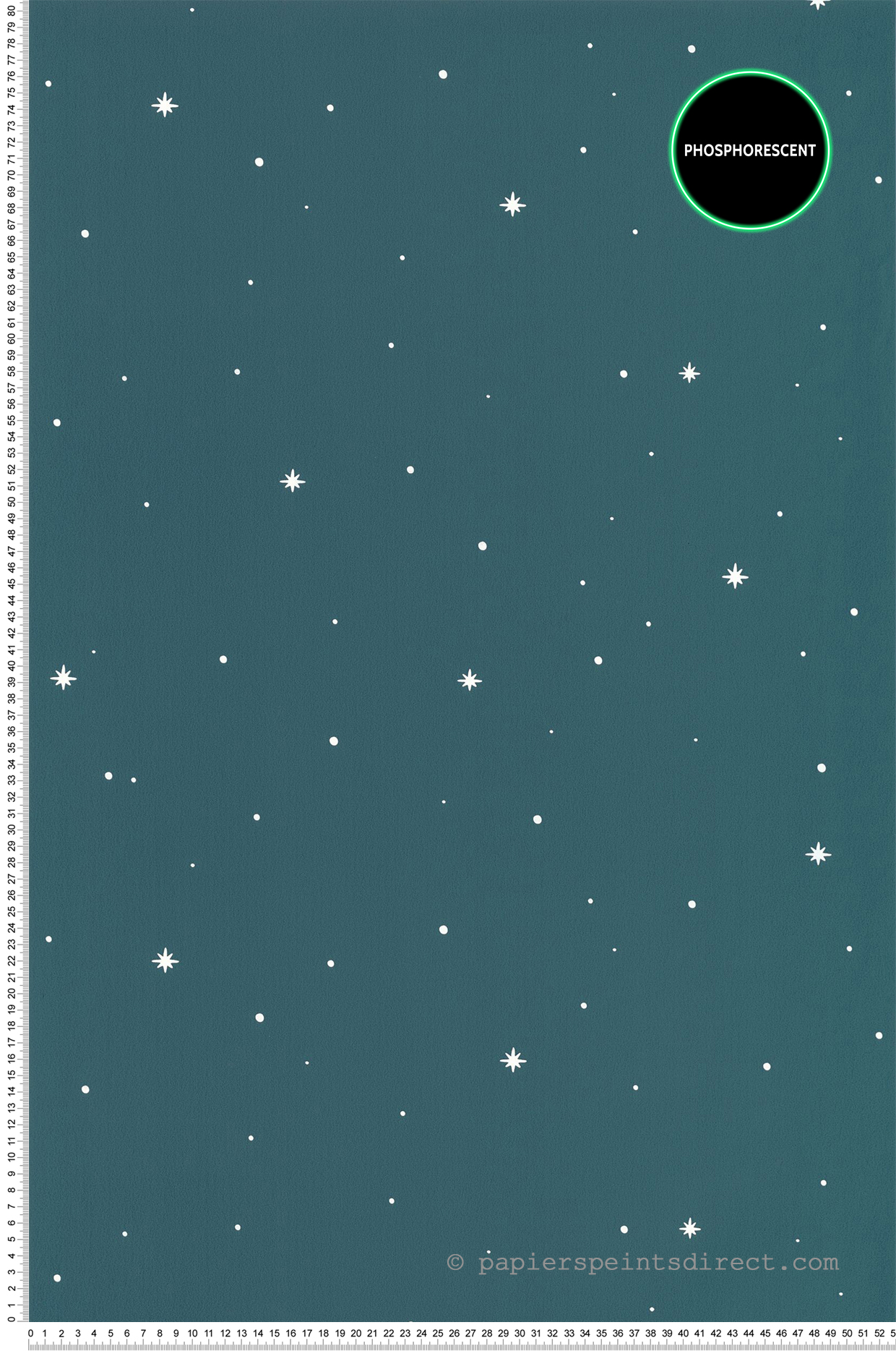 Papier peint Phosphorescent Ciel Etoilé Rever bleu - Autour du Monde de Casélio | Réf. ADM103476064