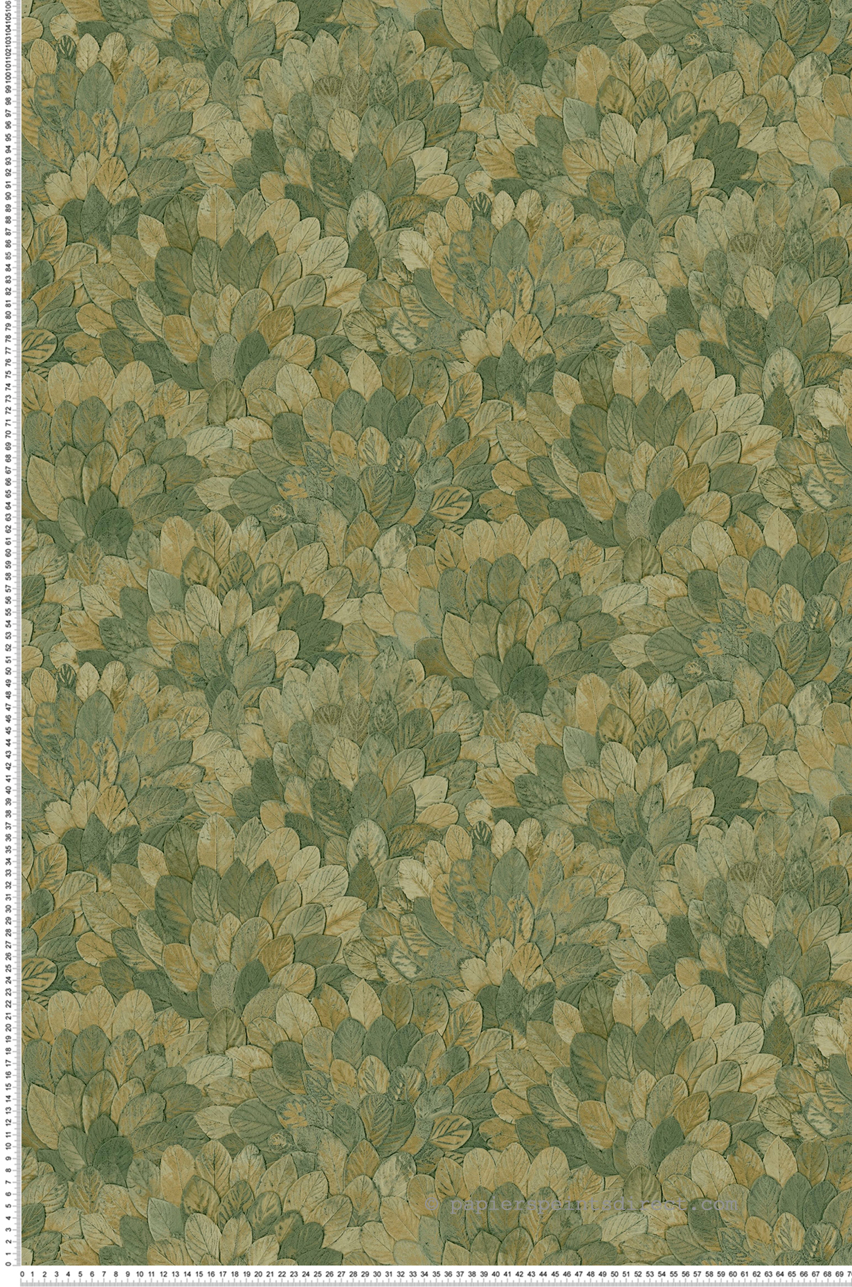 Papier peint Feuille Feijoa vert - Modernismo de Casamance | Réf. CAS-76841426