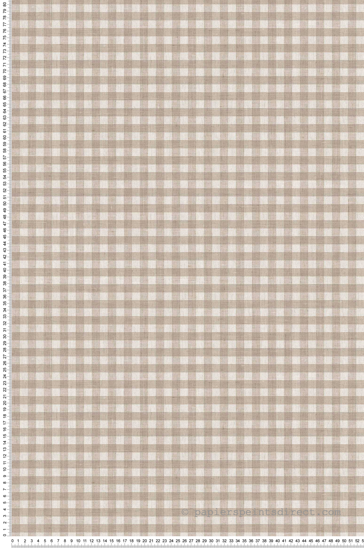 Papier peint Vichy Carreaux Champêtre grège - Stripes & Checks de Montecolino | Réf. MC-ST38418
