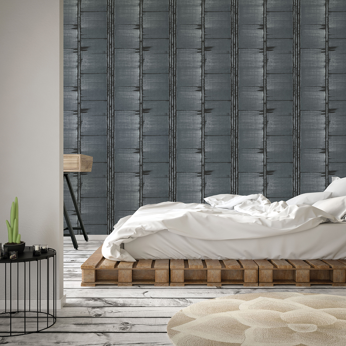 Papier peint Ecorce Design bleu - Bamako de Lutèce | Réf. LTC-G78284