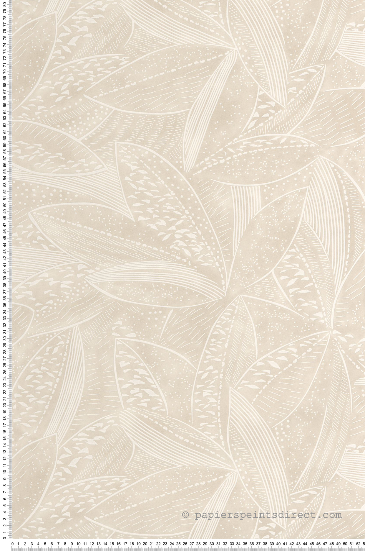 Papier peint Feuille Natura sable - Origine de Casélio | Réf. OGN106041050