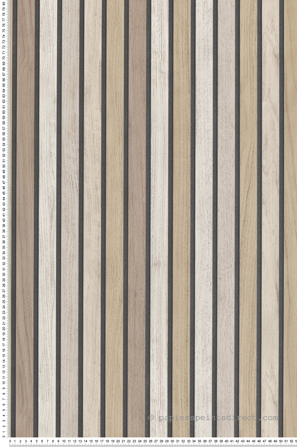 Papier Peint Tasseau Camaïeu Lames marron - Illusion d'Ugépa | Réf. UGP-B31208