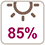 Brillant 85% de brillance