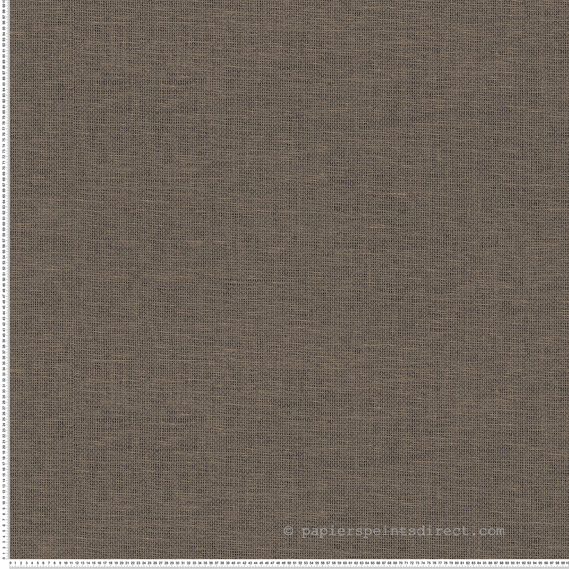 Papier peint Effet Toile Tissée Vannora chocolat doré - Tressora de Casamance | Réf. CAS-76922548