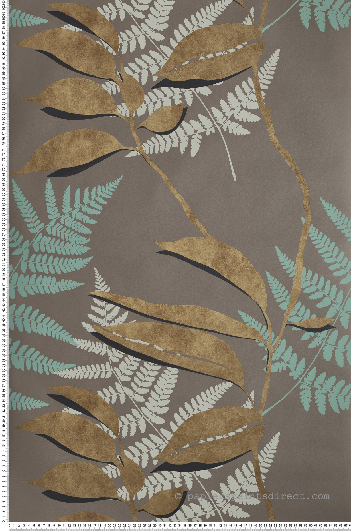 Papier peint Feuille d'Or cacao - Folium de Osborne & Little | Réf. OSB-W7331-06