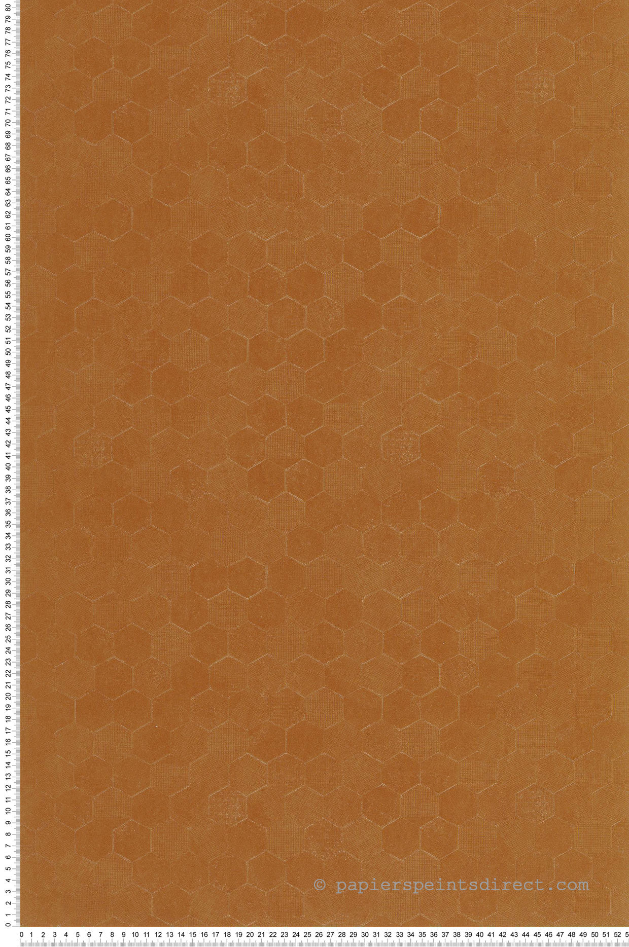 Papier peint Hexagone Meli terracotta doré - Solaris de Casadéco | Réf. SOLA201913000