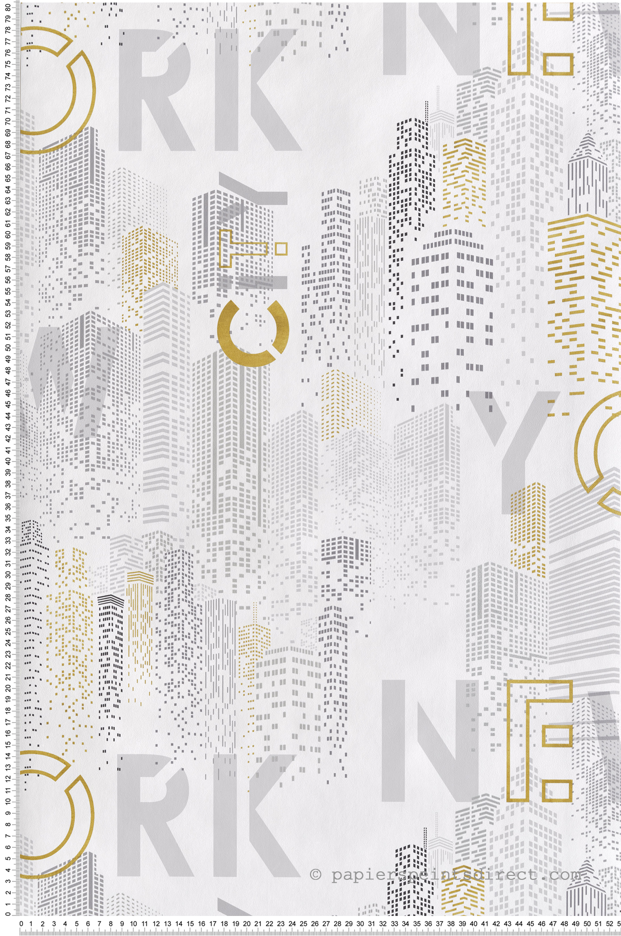 Papier peint New York City doré - Les Aventures de Lutèce | Réf. LTC-11201102