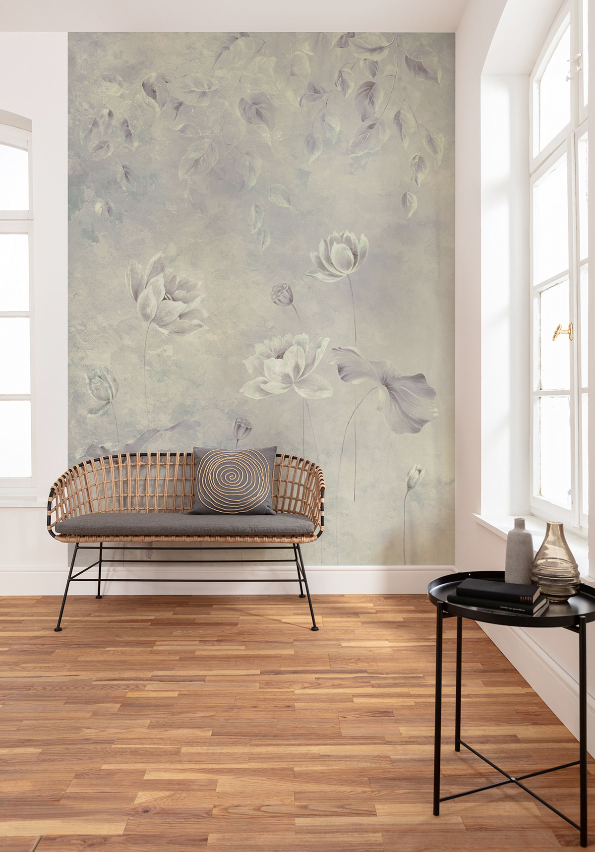 Papier peint fleurs panoramique Water Lily - Papier peint Komar RAW