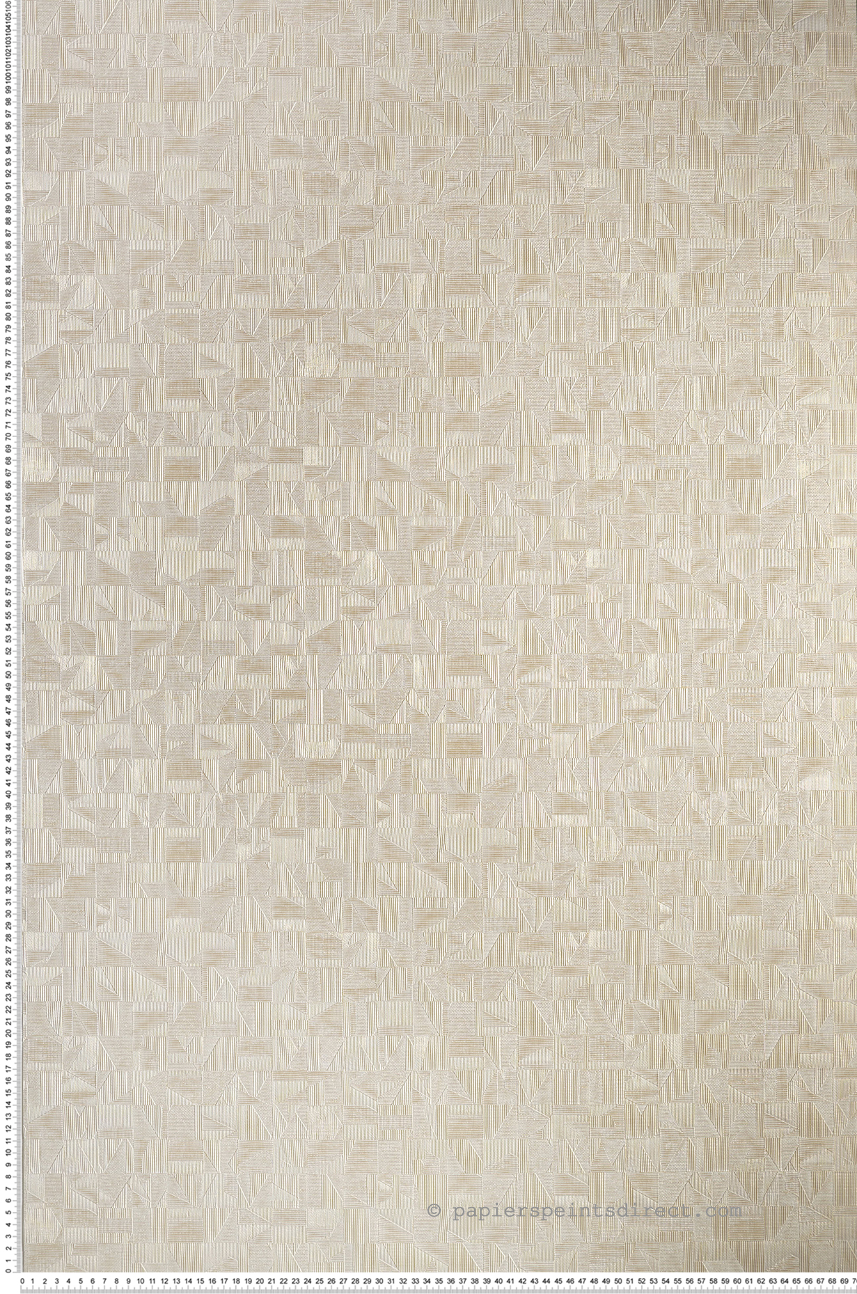 Papier peint Graphique métallisé Tiznit blanc doré - Métal de Casamance | Réf. CAS-74400956