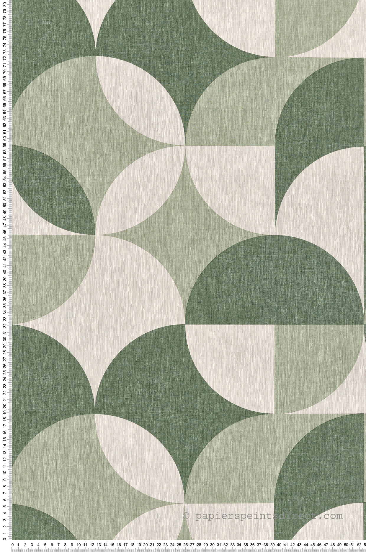 Papier peint Géométrie Arrondi Charly vert sapin - Twist de Casélio | Réf. TST106447012