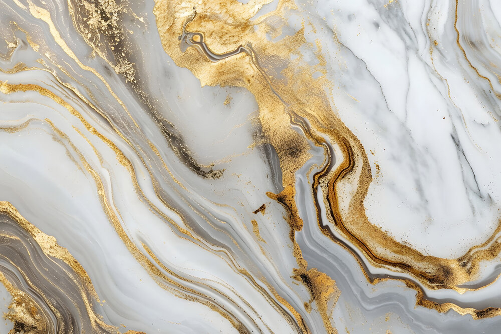 Papier peint panoramique Marbre Veinage or - Wall Love d'A.S. Création | Réf. DD129587