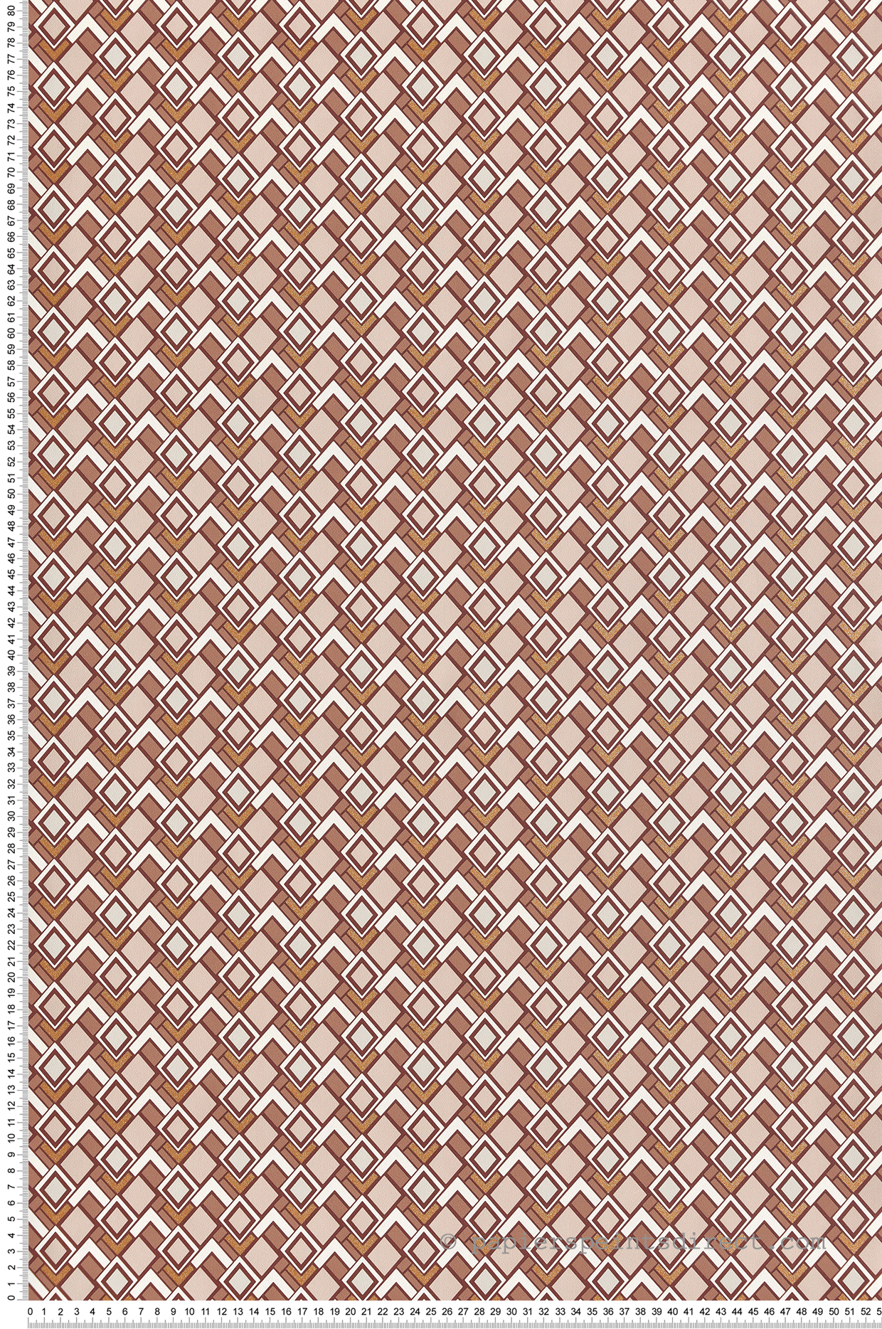 Papier peint Géométrique Losange terracotta - Jardin d'Eden de Lutèce | Réf. LTC-51202910