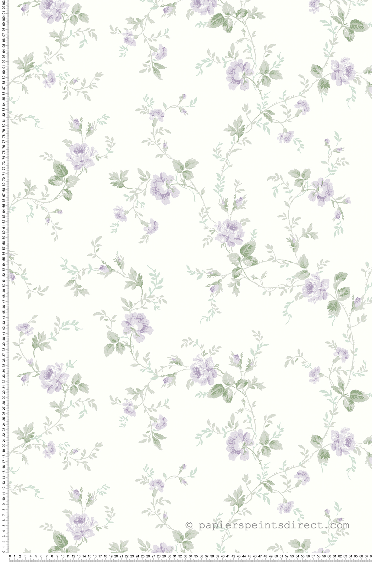 Papier peint Fleurs Sauvages violet - Alice et Rose de Lutèce | Réf. LTC-VI80609
