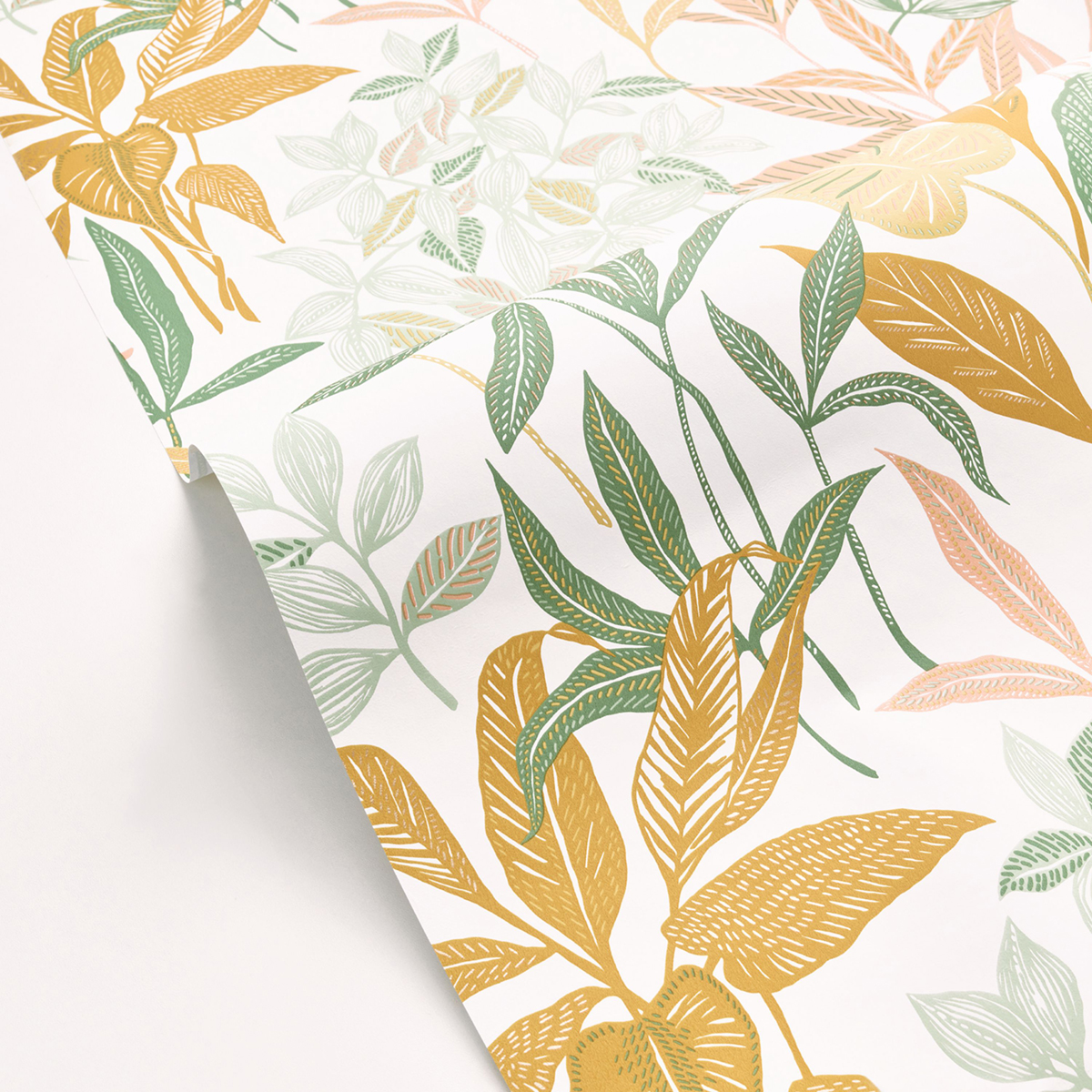 Papier peint Feuillage Santiago vert ocre - Green & Co de Casélio AMBV | Réf. GCO103850323