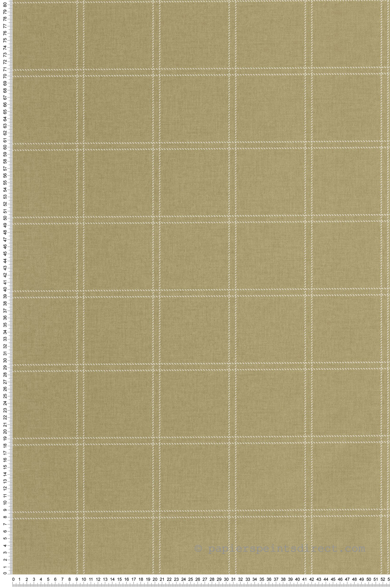 Papier peint Tartan Lines vert olive - Line Up de Casélio | Réf. LNP106757156